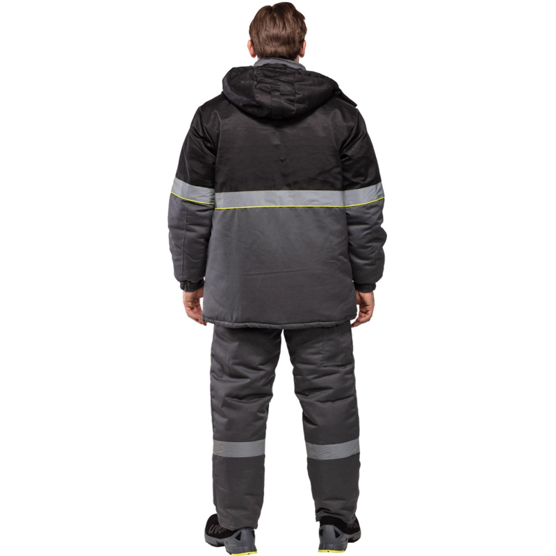 Куртка рабочая зимняя муж з43-КУ сер/черн (р.68-70) 194-200(серия З)