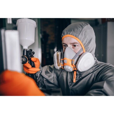 Полумаска фильтрующая Jeta Safety 6500, мягкий силиконовый материал, без фильтров, размер L