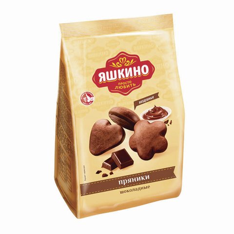 Пряники ЯШКИНО «Шоколадные», в сахарной и шоколадной глазури, 350 г
