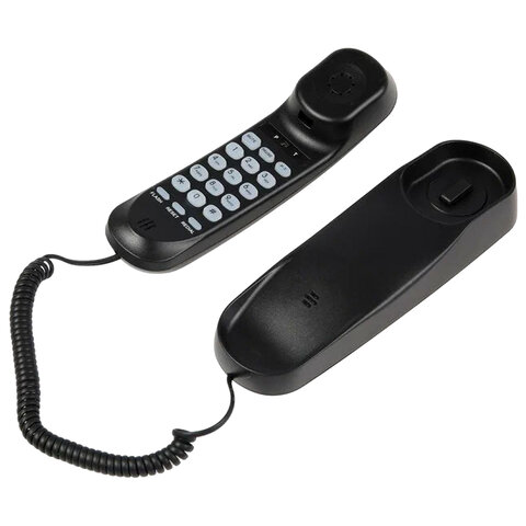 Телефон RITMIX RT-002 black, удержание звонка, тональный/импульсный режим, повтор, черный