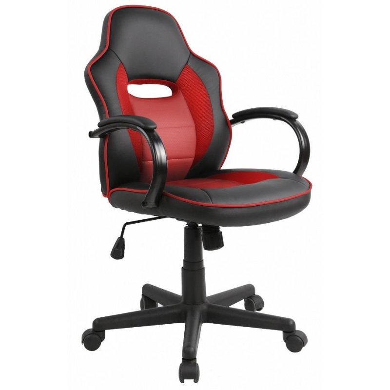 Кресло игровое Easy Chair 659 TPU черное/красное (искусственная кожа/пластик)