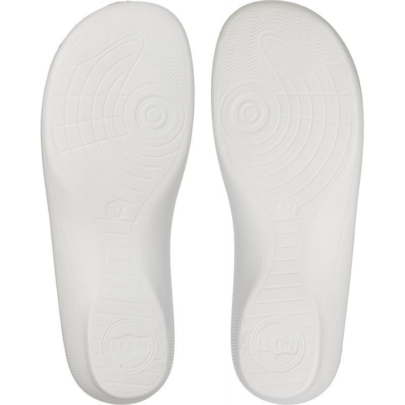 Сабо женские Leon MED100 ПУ из натуральной кожи белые размер 41