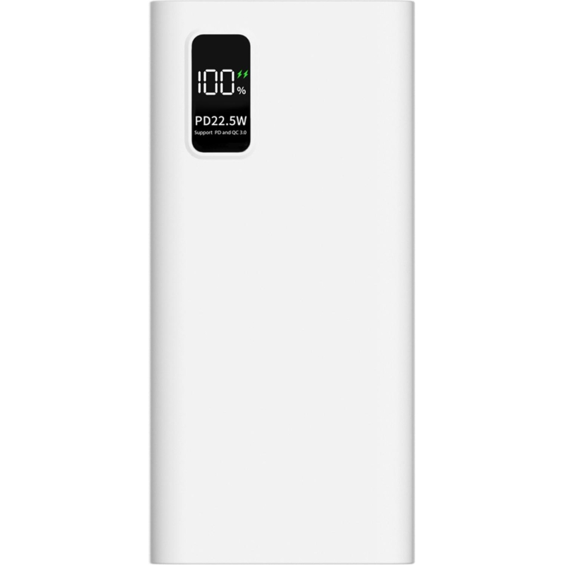 превью Внешний аккумулятор PERO PB06 20000 mAh, Li-Pol, output USB-C + 2USB-A, белый