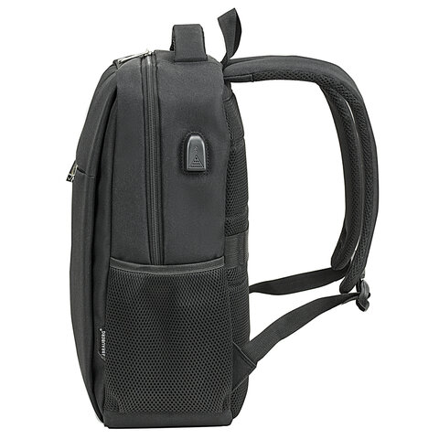 Рюкзак BRAUBERG FUNCTIONAL с отделением для ноутбука, USB-порт, багажная лента, Firm, 43×30x15 см