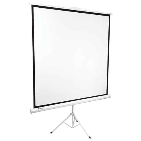 Экран проекционный на треноге (150×150 см), матовый, 1:1, BRAUBERG «TRIPOD»