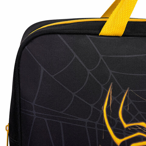 Папка на молнии с ручками BRAUBERG А4, 1 отделение, полиэстер, 80 мм, «Venomous spider»