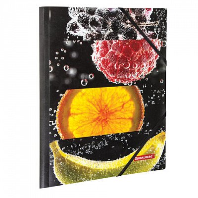 Папка на резинках BRAUBERG «Fresh zone», А4, цветная печать, до 300 листов, 500 мкм, 228036