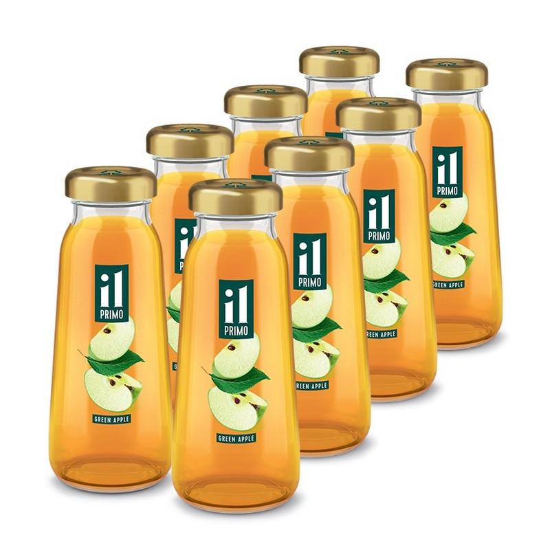Сок IL Primo яблочный из зеленых яблок осветленный 0.2 л (8 штук в упаковке)