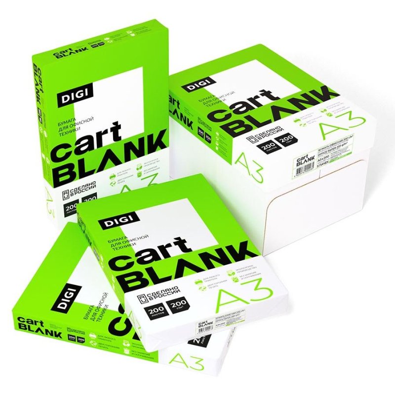 Бумага для цв. лазер. печ. Cartblank Digi (А3, 200 г/кв. м, 200 л)