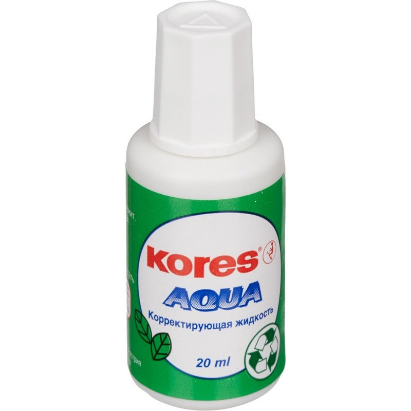 Корректирующая жидкость (штрих) Kores Aqua водная 20 мл