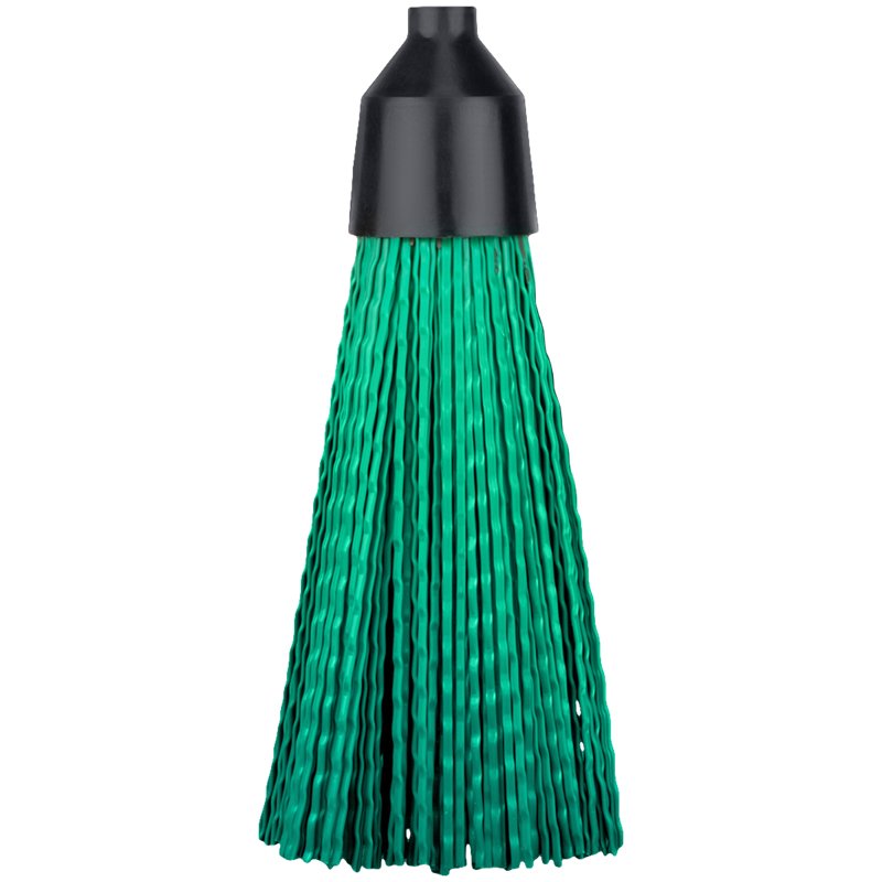 Метла OfficeClean, синтетическая, для улицы, круглая классическая, с деревянным черенком 120см