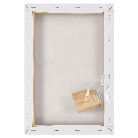 Холсты на подрамнике, набор 3 штуки, BRAUBERG ART BASIC, 20×30 см, 280 г/м2, хлопок, грунт