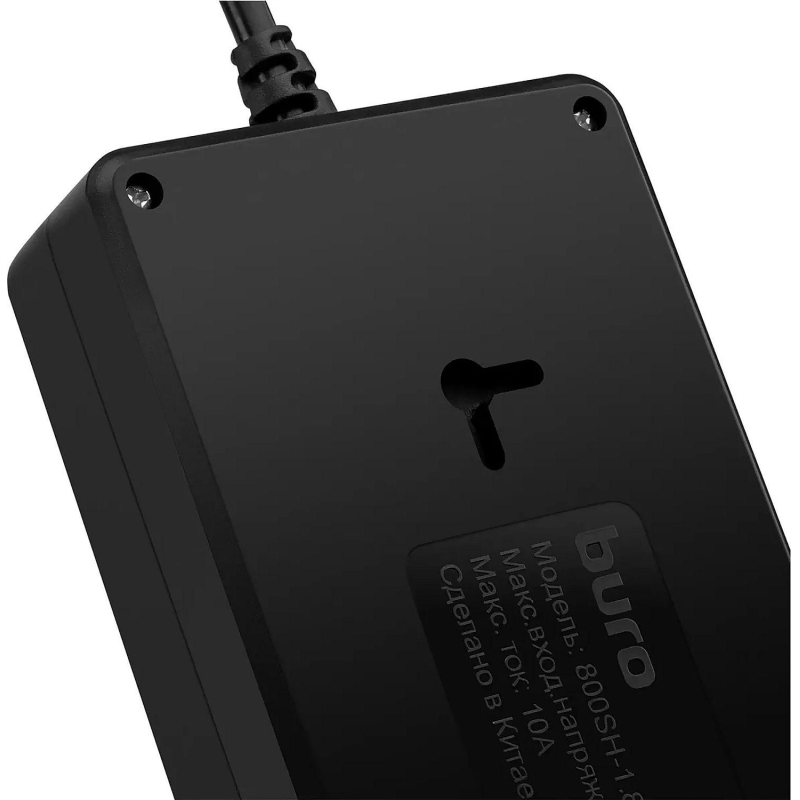 Сетевой фильтр Buro 800SH-5-B 5м (8 розеток) черный(коробка)