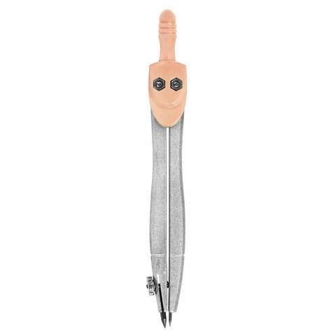 Готовальня BRAUBERG SCHOOL KIT, 8 предметов, циркуль 115 мм, чертежные принадлежности, персиковый цвет