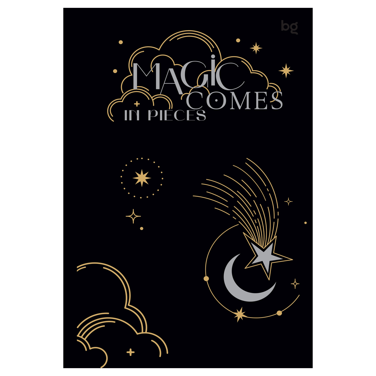 превью Ежедневник недатированный А5, 136л., 7БЦ BG «Magic comes», отд. фольгой, на резинке