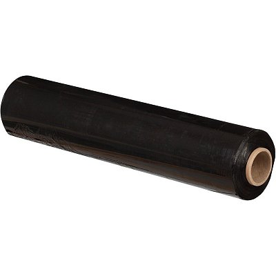 Пленка стрейч 50 см х 300 м 23 мкм черная для ручной упаковки