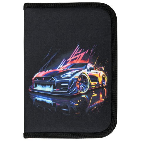 Пенал BRAUBERG, 1 отделение, полиэстер, 21×14 см, «Neon drift»