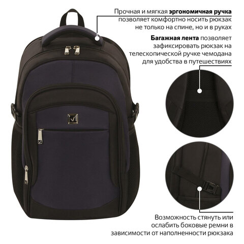 Рюкзак BRAUBERG URBAN универсальныйс отделением для ноутбукакрепление на чемоданPractic48×20х32 см229874