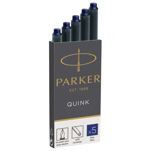 Чернила в патронах Parker синие (5 штук в упаковке)