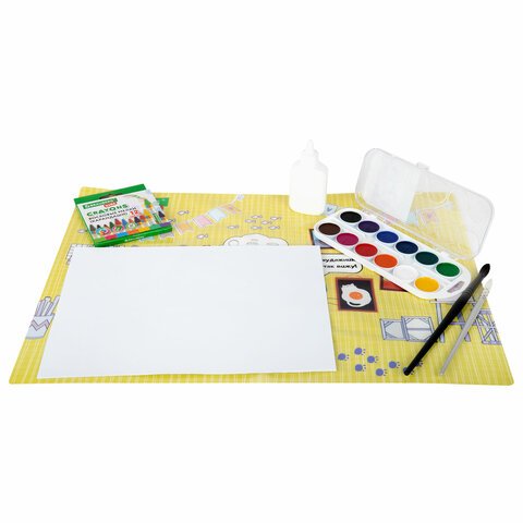 Настольное покрытие BRAUBERG KIDS для труда и творческих занятий, ПВХ, «Artist», 50×35 см