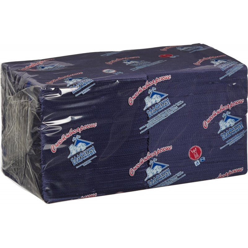 Салфетки Profi Pack 2 сл. 24×24 синие 250 шт./уп. 