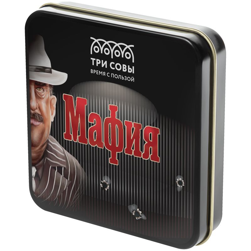 превью Игра настольная ТРИ СОВЫ «Мафия», 14 карточек, метал. коробка