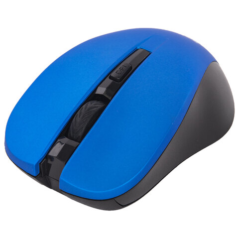 Мышь беспроводная с бесшумным кликом SONNEN V18, USB, 800/1200/1600 dpi, 4 кнопки, синяя