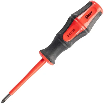 Отвертка диэлектрическая PH1×80 серия профи (квт) 78611