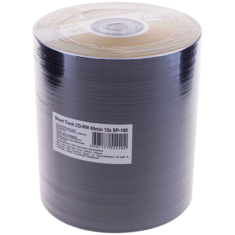 превью Диск CD-RW 700Mb Smart Track 4-12x Bulk (100шт)