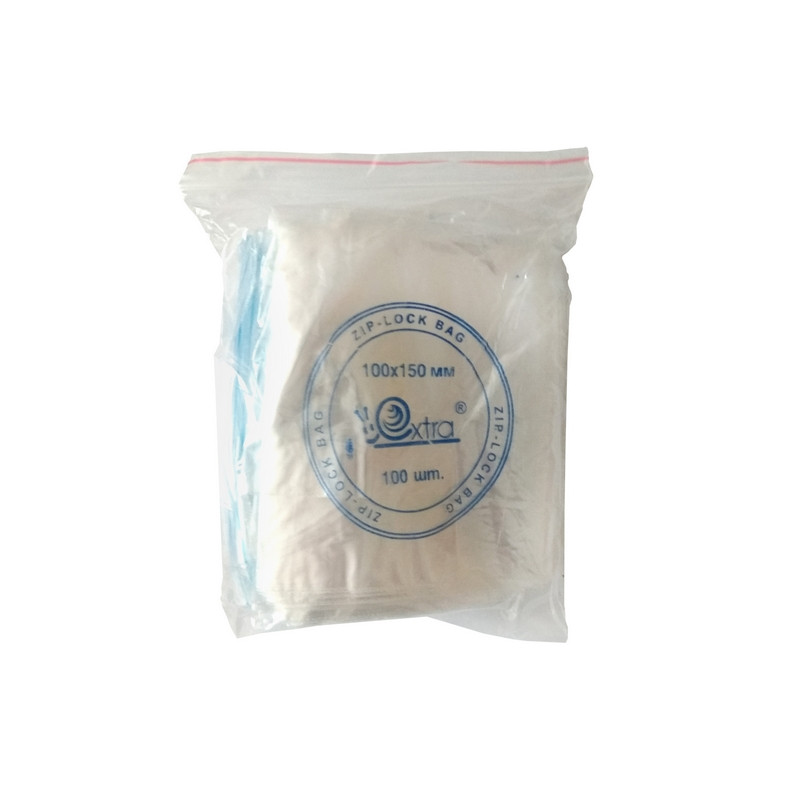 Пакет с замком Zip-Lock 10x15 см 32 мкм (100 штук в упаковке)