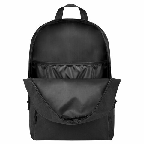 Рюкзак STAFF WALKER универсальный, с карманом, черный, 43×30х12 см