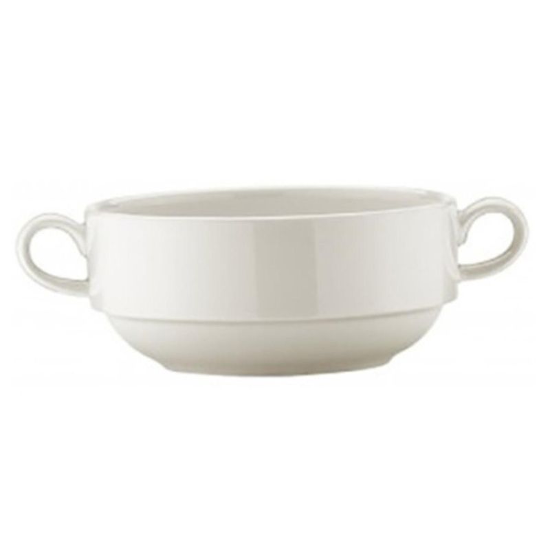 Чаша для бульона с ручками, фарфор, V350 мл., d120мм., белая, 62733