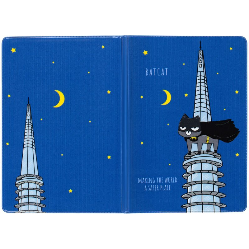Обложка для паспорта MESHU «BatCat», ПВХ, 2 кармана