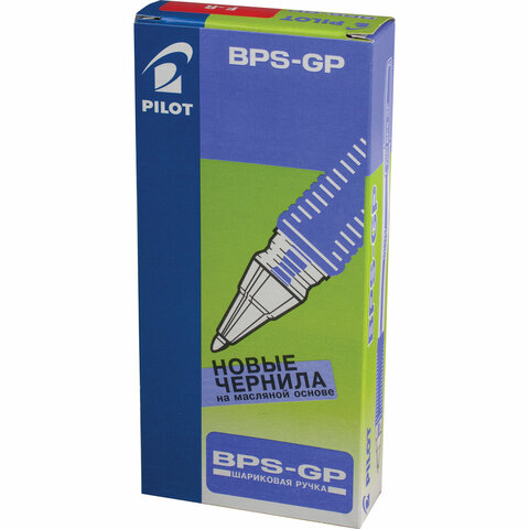 Ручка шариковая масляная с грипом PILOT «BPS-GP», КРАСНАЯ, корпус прозрачный, узел 0.7 мм, линия письма 0.32 мм