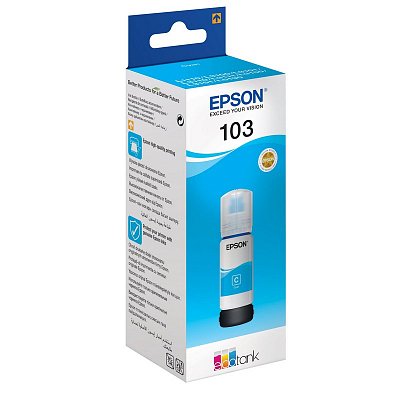 Контейнер с чернилами Epson 103 C13T00S24A оригинальный голубой