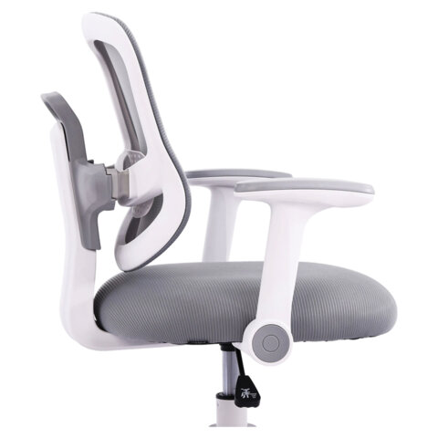 Кресло детское с подставкой для ног BRABIX KIDS «MG-220», сетка/ткань TW, серое