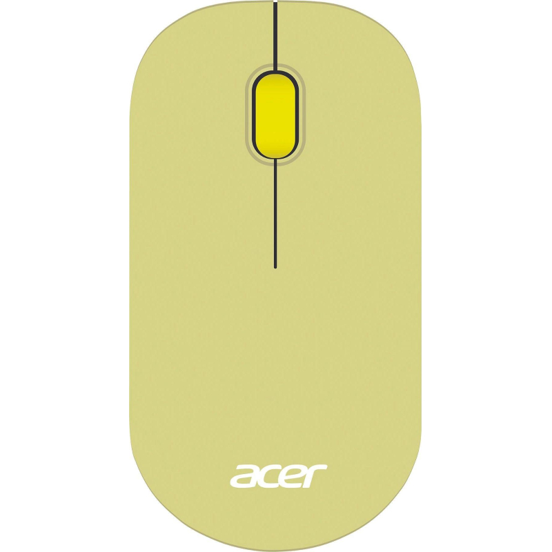 превью Мышь компьютерная Acer OMR205 оптич./1200dpi/беспроводн/USB/зеленый/желтый