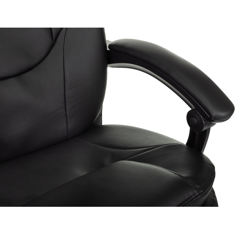 Кресло VB_EChair 668 PU P черный эко. кожа подст. для ног