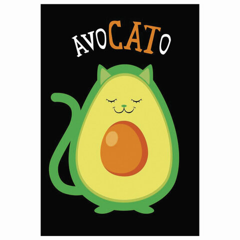 превью Блокнот Centrum Avocato А6 56 листов в клетку на скрепке (обложка с блестками)