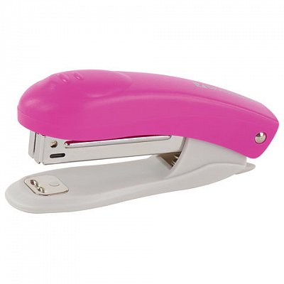 Степлер №10 BRAUBERG «Original», до 12 листов, с антистеплером, розовый, 227767