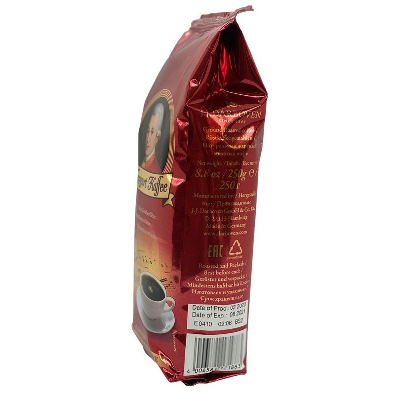 Кофе молотый Mozart Kaffee Premium Intensive 250 г (вакуумная упаковка)