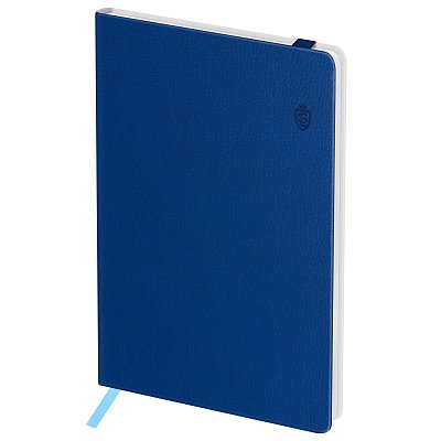 Записная книжка А6 80л. ЛАЙТ, кожзам, Greenwich Line «Classic. Blue», с резинкой, фактурное тиснение, блок в клетку