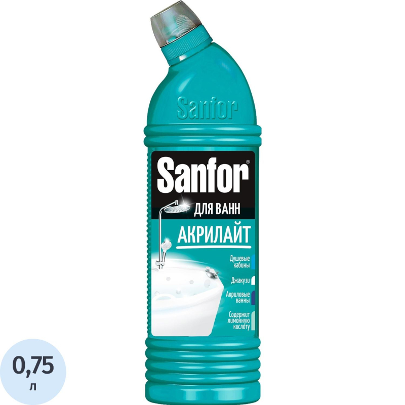 Средство для сантехники SANFOR для ванн АКРИЛАЙТ, 750 г