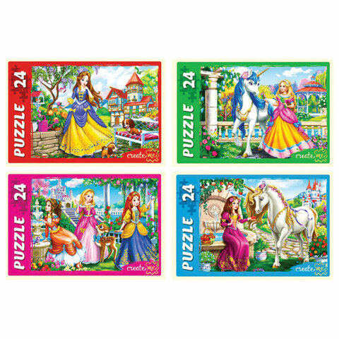 Пазлы картонные 24 элементаКОМПЛЕКТ 32 шт. поле 17.5 х 13 смРК