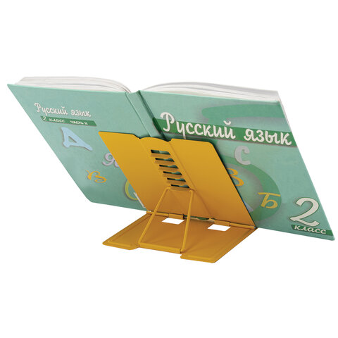 Подставка для книг и учебников BRAUBERG KIDS mini «Лапки» с единицами измерения, регулируемый угол наклона, металлическая