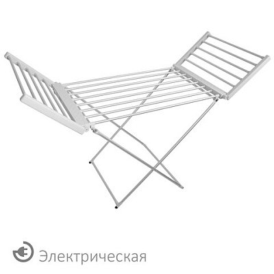 Сушилка для белья напольная, электрическая, раскладная, алюминиевая, три зоны сушки, нагрев 60 °С, LAIMA HOME