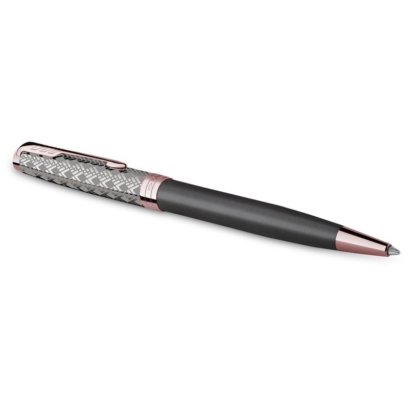 Ручка шариковая Parker «Sonnet Metal&Grey PGT», черная, 1.0мм, поворот., подарочная упаковка