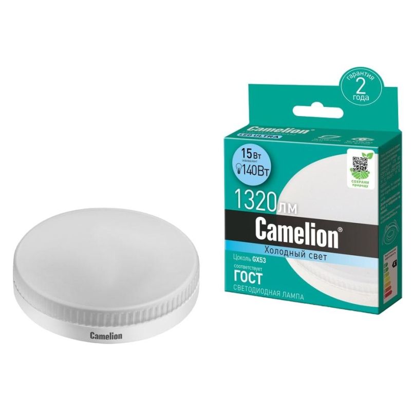Лампа светодиодная Camelion LED15-GX53/845/GX53 15Вт 220В