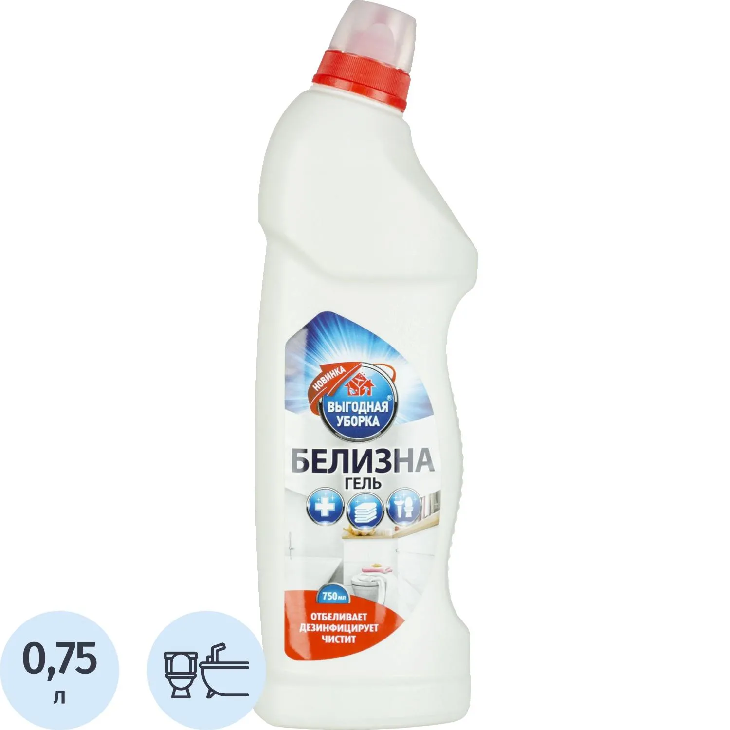Средство для сантехники отбеливающее Ренессанс Косметик Выгодная уборка Белизна 750 мл