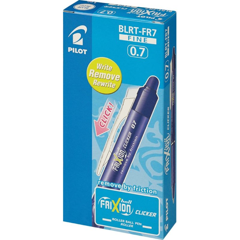 Ручка гелевая PILOT BLRT-FR7 Frixion Clicker автомат синий ст.